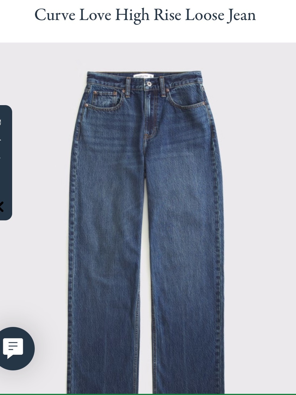 Abercrombie & Fitch high rise loose fit curve love NWOT 30